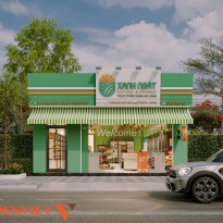 Thiết Kế Siêu Thị Xanh Ngát Natural & Organic tại Vĩnh Phúc 